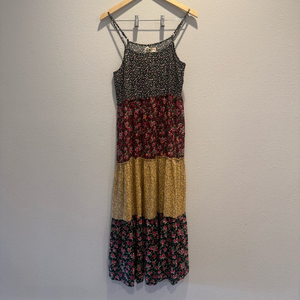 NATURAL LIFE Boho Floral Maxi Dress Hippie Festival Cottagecore Summer Dress XS